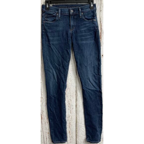 Citizens Of Humanity Jeans Size 24 Blue Dark Wash Low Rise Stretch Avedon Skinny - Picture 1 of 7